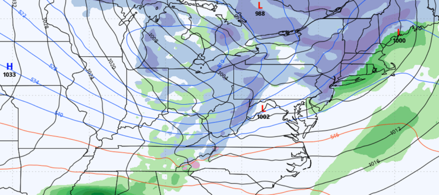 Light Snow and Gusty Winds Detected