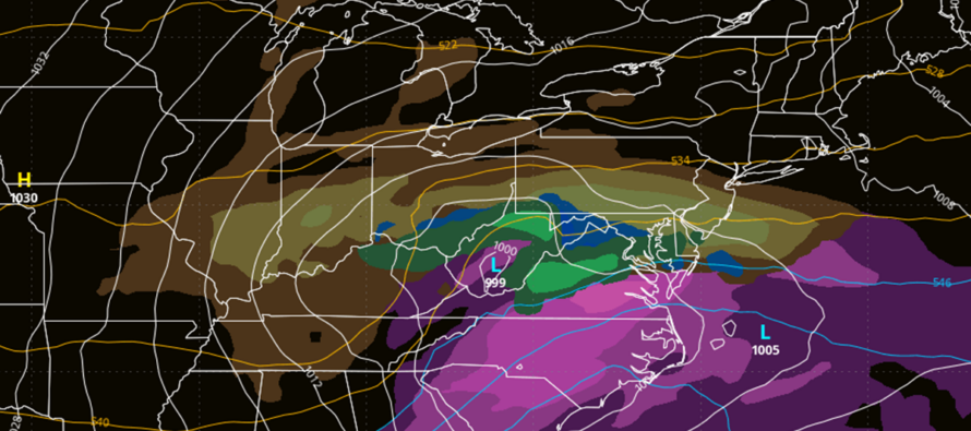 Heaviest Snow Targeting SNJ Monday