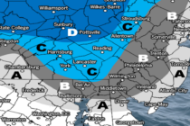 Snow Map for Tomorrow and Still Watching Sun-Mon