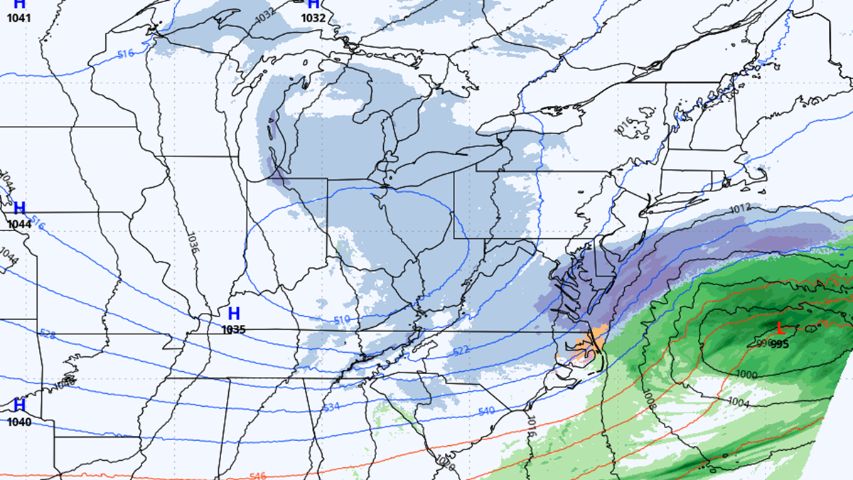 Snowstorm to Likely Graze SENJ